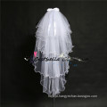 Chic nupcial veils com bow-knot branco casamento nupcial flor headband veils